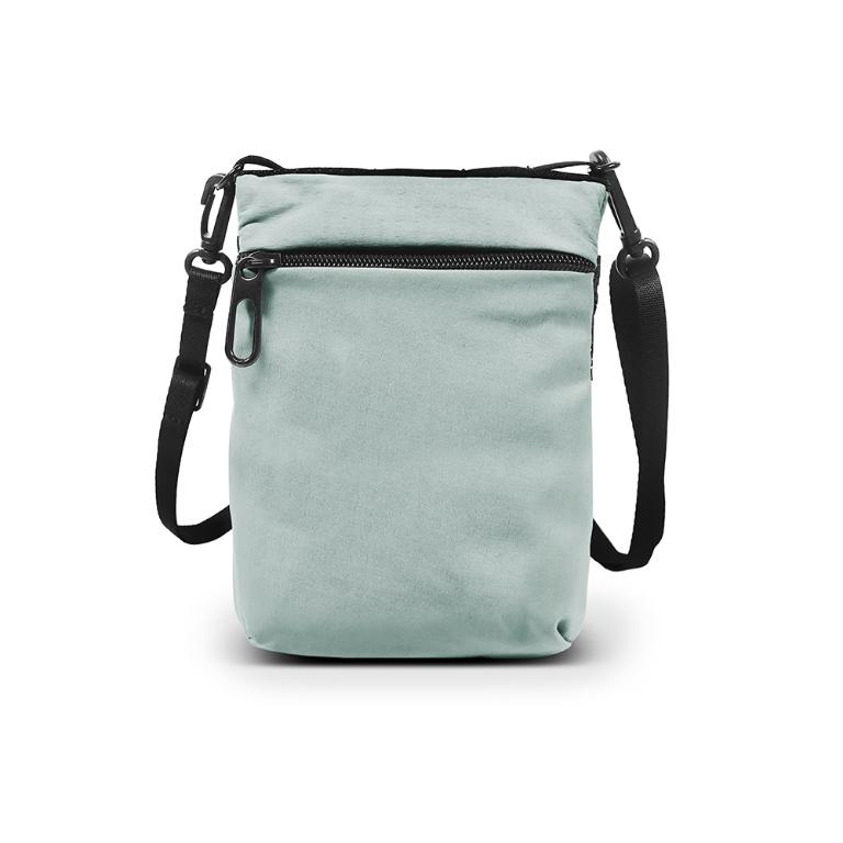 B.S.D.S冰山袋鼠 - 悠活詩集 - 格紋百變收納斜背小包 - 灰藍色【D-1395KB】