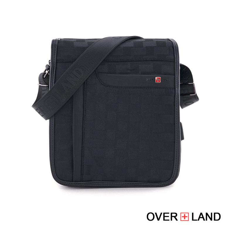 OVERLAND - 美式十字軍 - 直立格紋掀蓋造型斜背包 - 5276