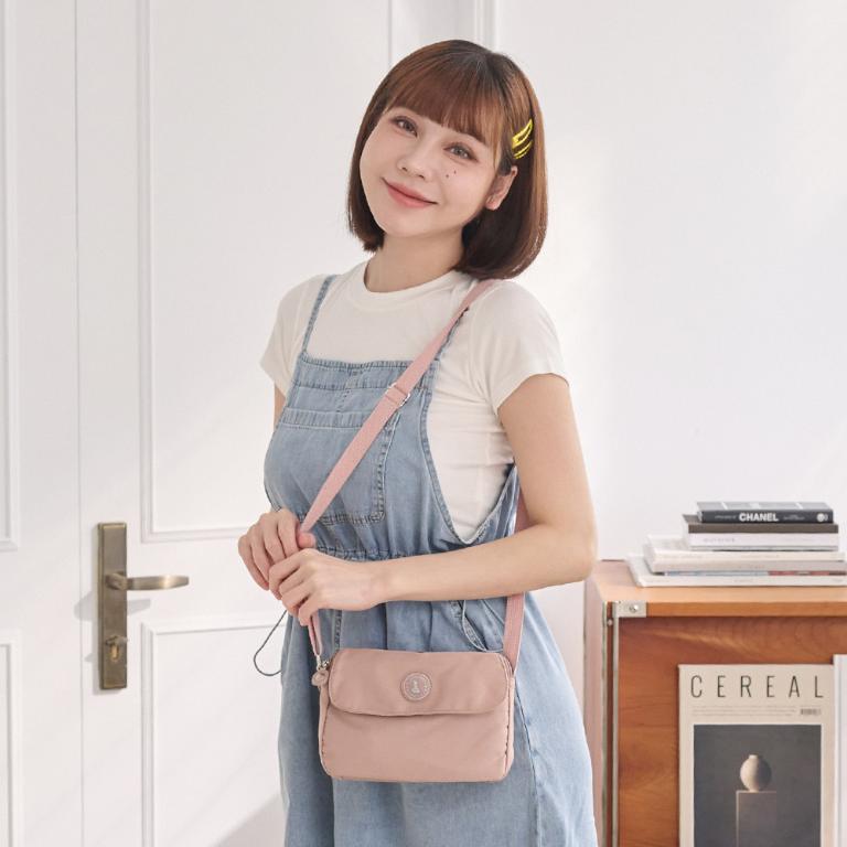 B.S.D.S冰山袋鼠 - 時光旅人 - 知性輕巧百搭斜背小包 - 奶茶杏【B171C】