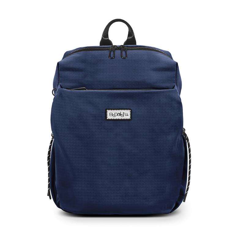 B.S.D.S冰山袋鼠 - 悠活詩集 - 格紋學院風後背包 - 寶藍色【D-1393B】