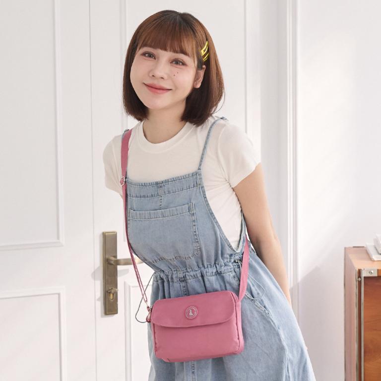 B.S.D.S冰山袋鼠 - 時光旅人 - 知性輕巧百搭斜背小包 - 莓果粉【B171PP】