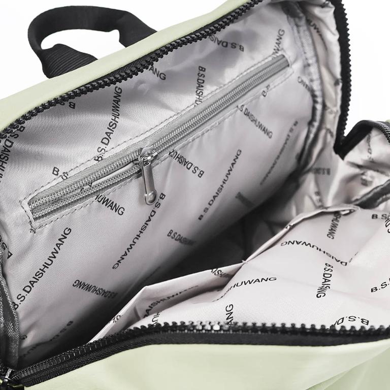 B.S.D.S冰山袋鼠 - 悠活詩集 - 格紋學院風後背包 - 黑色【D-1393K】