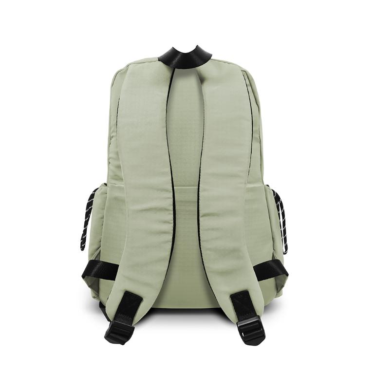 B.S.D.S冰山袋鼠 - 悠活詩集 - 格紋造型後背包 - 卡其綠【S-205G】