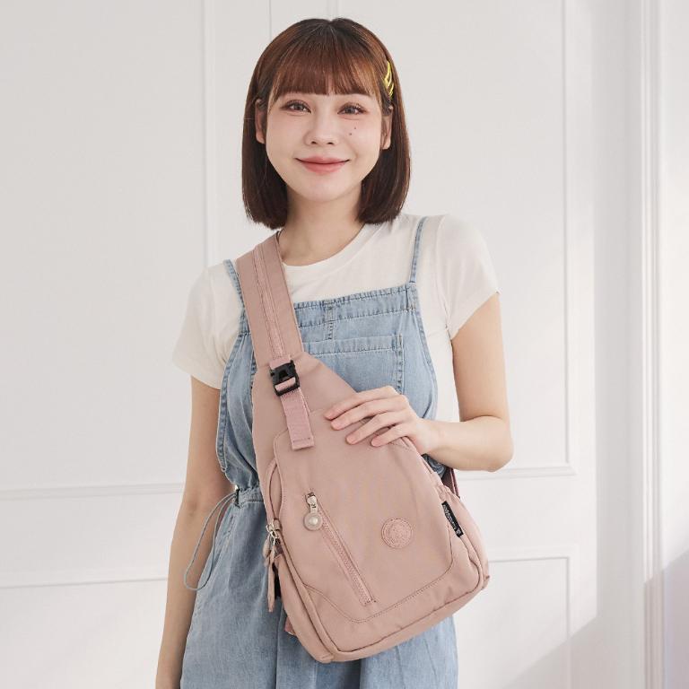 B.S.D.S冰山袋鼠 - 時光旅人 - 知性插扣單肩後背兩用包 - 奶茶杏【B1367C】