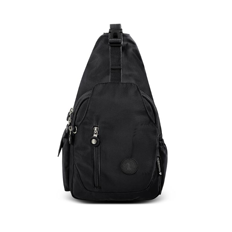 B.S.D.S冰山袋鼠 - 時光旅人 - 知性插扣單肩後背兩用包 - 黑色【B1367K】