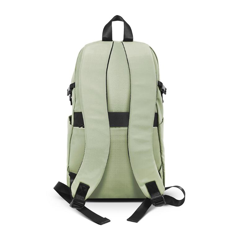 B.S.D.S冰山袋鼠 - 悠活詩集 - 格紋多口袋附插袋後背包 - 卡其綠【S-218G】