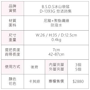 B.S.D.S冰山袋鼠 - 悠活詩集 - 格紋學院風後背包 - 卡其綠【D-1393G】