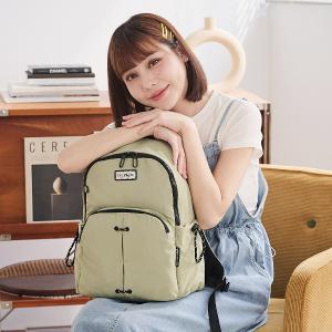 B.S.D.S冰山袋鼠 - 悠活詩集 - 格紋造型後背包 - 卡其綠【S-205G】