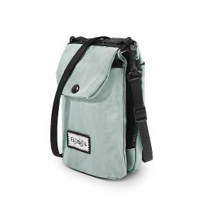 B.S.D.S冰山袋鼠 - 悠活詩集 - 格紋百變收納斜背小包 - 灰藍色【D-1395KB】