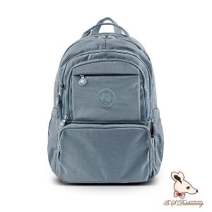 B.S.D.S冰山袋鼠 - 蜜糖日記 - 輕旅多口袋附插袋胸扣後背包 - 牛仔藍【A218KB】