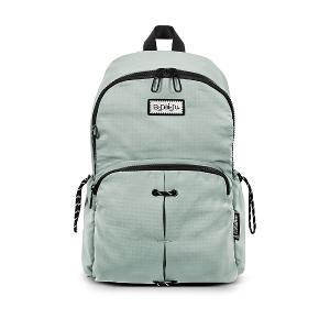 B.S.D.S冰山袋鼠 - 悠活詩集 - 格紋造型後背包 - 灰藍色【S-205KB】