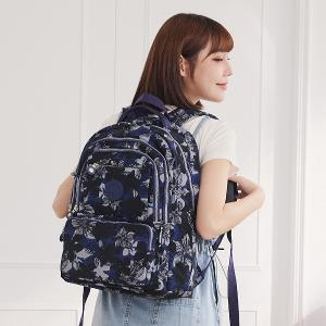 B.S.D.S冰山袋鼠 - 楓糖瑪芝 - 輕旅多口袋附插袋胸扣後背包 - 花繪風【A218BF】
