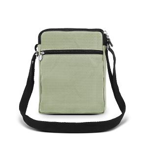 B.S.D.S冰山袋鼠 - 悠活詩集 - 格紋直立雙層斜背小包 - 卡其綠【S129-3G】