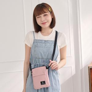 B.S.D.S冰山袋鼠 - 悠活詩集 - 格紋直立雙層斜背小包 - 粉色【S129-3P】