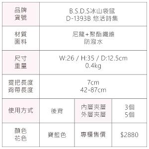 B.S.D.S冰山袋鼠 - 悠活詩集 - 格紋學院風後背包 - 寶藍色【D-1393B】