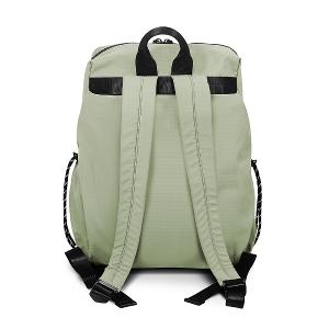 B.S.D.S冰山袋鼠 - 悠活詩集 - 格紋學院風後背包 - 卡其綠【D-1393G】