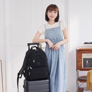B.S.D.S冰山袋鼠 - 蜜糖日記 - 輕旅多口袋附插袋胸扣後背包 - 黑色【A218K】