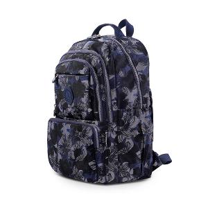 B.S.D.S冰山袋鼠 - 楓糖瑪芝 - 輕旅多口袋附插袋胸扣後背包 - 花繪風【A218BF】