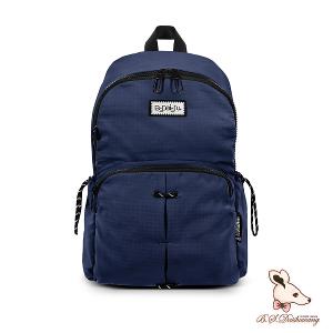 B.S.D.S冰山袋鼠 - 悠活詩集 - 格紋造型後背包 - 寶藍色【S-205B】