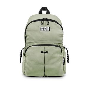 B.S.D.S冰山袋鼠 - 悠活詩集 - 格紋造型後背包 - 卡其綠【S-205G】