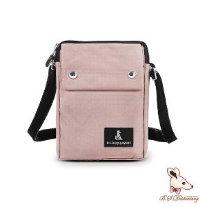 B.S.D.S冰山袋鼠 - 悠活詩集 - 格紋直立雙層斜背小包 - 粉色【S129-3P】