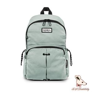 B.S.D.S冰山袋鼠 - 悠活詩集 - 格紋造型後背包 - 灰藍色【S-205KB】
