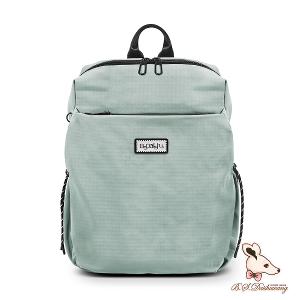 B.S.D.S冰山袋鼠 - 悠活詩集 - 格紋學院風後背包 - 灰藍色【D-1393KB】