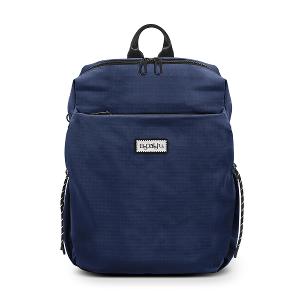 B.S.D.S冰山袋鼠 - 悠活詩集 - 格紋學院風後背包 - 寶藍色【D-1393B】