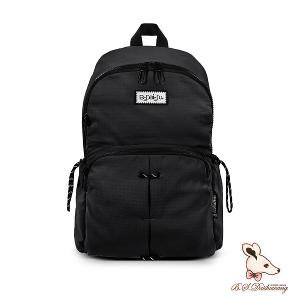 B.S.D.S冰山袋鼠 - 悠活詩集 - 格紋造型後背包 - 黑色【S-205K】