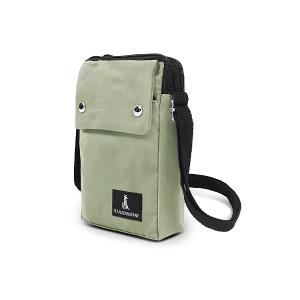 B.S.D.S冰山袋鼠 - 悠活詩集 - 格紋直立雙層斜背小包 - 卡其綠【S129-3G】