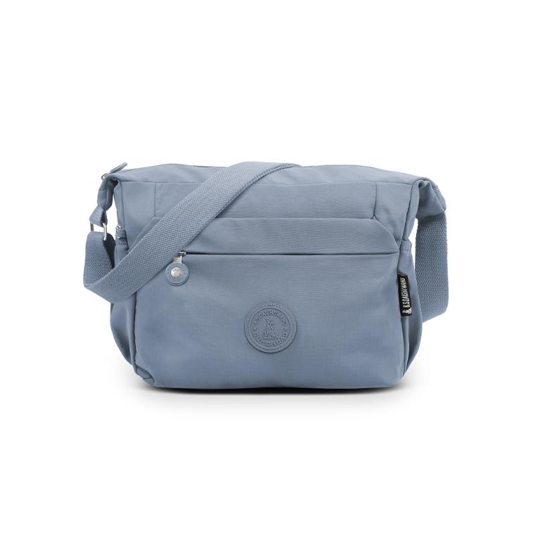 B.S.D.S冰山袋鼠 - 樂活遊記 - 格紋多層收納斜背包 - 藍色【S204B】