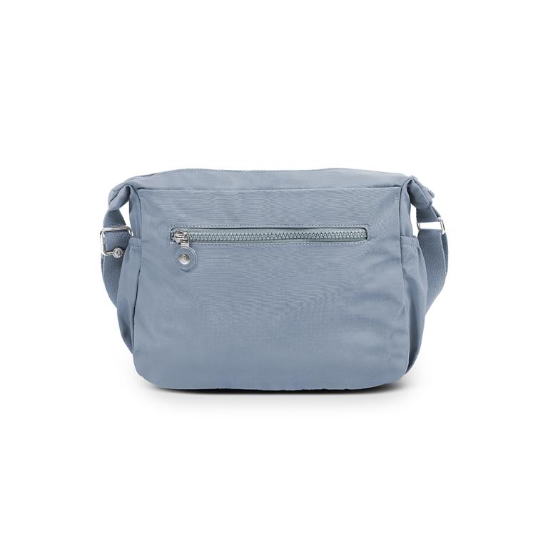 B.S.D.S冰山袋鼠 - 樂活遊記 - 格紋多夾層斜背包 - 藍色【D-1273B】