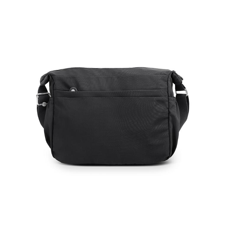 B.S.D.S冰山袋鼠 - 樂活遊記 - 格紋多層收納斜背包 - 黑色【S204K】