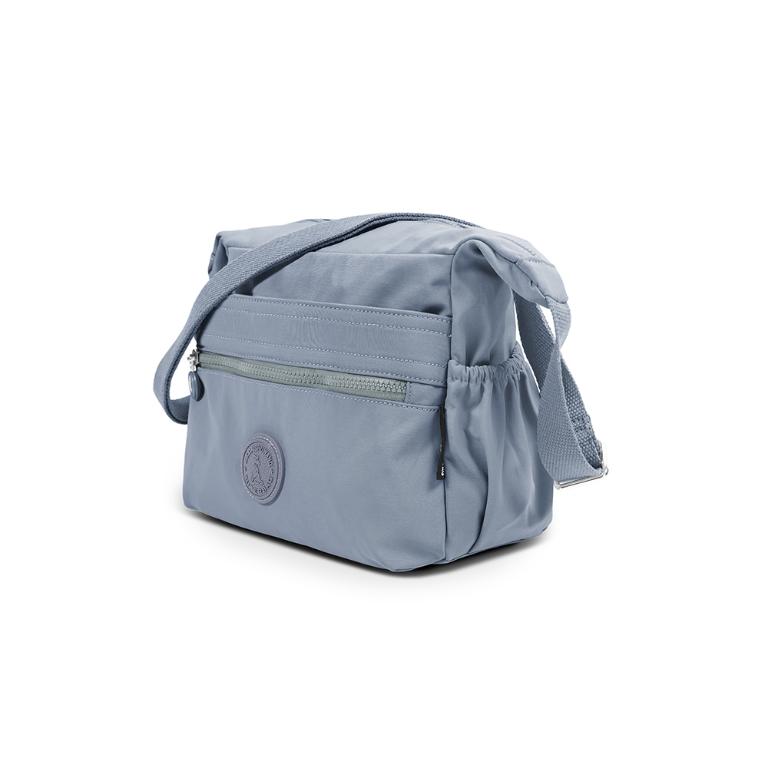 B.S.D.S冰山袋鼠 - 樂活遊記 - 格紋多夾層斜背包 - 藍色【D-1273B】