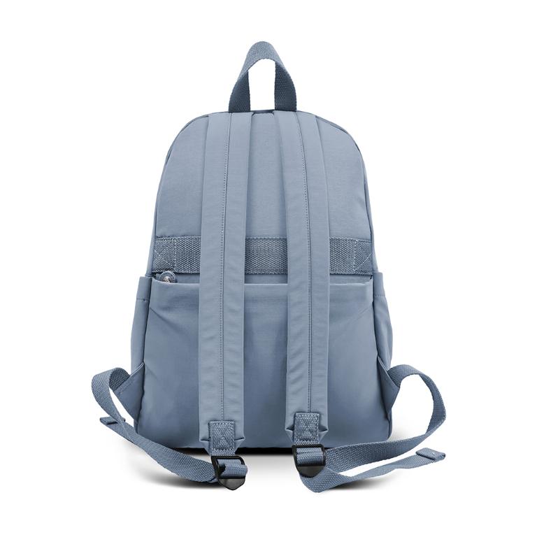 B.S.D.S冰山袋鼠 - 樂活遊記 - 格紋經典風附插袋後背包 - 藍色【D-1202B】