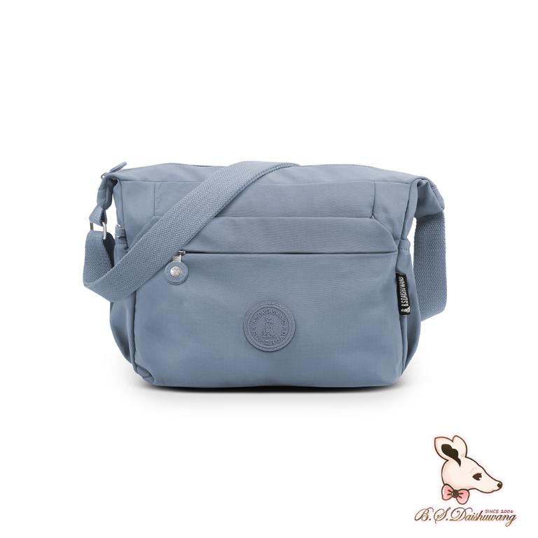 B.S.D.S冰山袋鼠 - 樂活遊記 - 格紋多層收納斜背包 - 藍色【S204B】