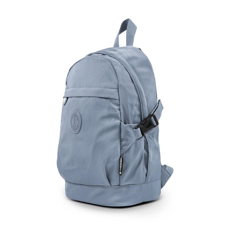 B.S.D.S冰山袋鼠 - 樂活遊記 - 格紋簡約風附插袋後背包 - 藍色【D-1203B】