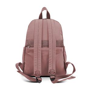 B.S.D.S冰山袋鼠 - 樂活遊記 - 格紋經典風附插袋後背包 - 香檳粉【D-1202CP】