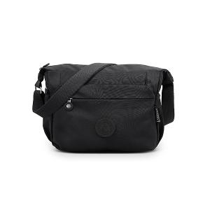 B.S.D.S冰山袋鼠 - 樂活遊記 - 格紋多層收納斜背包 - 黑色【S204K】