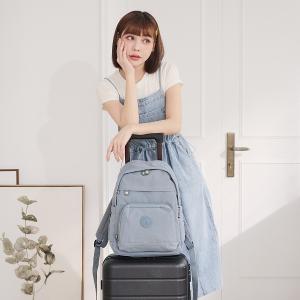 B.S.D.S冰山袋鼠 - 樂活遊記 - 格紋經典風附插袋後背包 - 藍色【D-1202B】