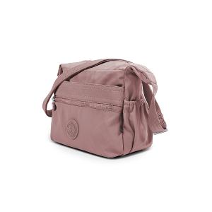 B.S.D.S冰山袋鼠 - 樂活遊記 - 格紋多夾層斜背包 - 香檳粉【D-1273CP】