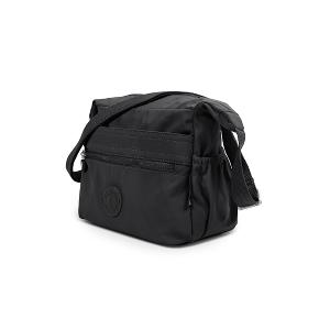 B.S.D.S冰山袋鼠 - 樂活遊記 - 格紋多夾層斜背包 - 黑色【D-1273K】