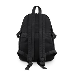 B.S.D.S冰山袋鼠 - 樂活遊記 - 格紋簡約風附插袋後背包 - 黑色【D-1203K】