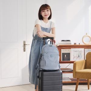 B.S.D.S冰山袋鼠 - 樂活遊記 - 格紋簡約風附插袋後背包 - 藍色【D-1203B】