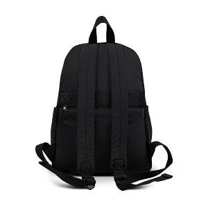 B.S.D.S冰山袋鼠 - 樂活遊記 - 格紋經典風附插袋後背包 - 黑色【D-1202K】