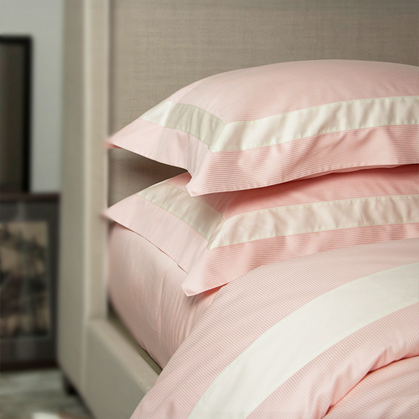 線上特賣｜【寬庭】義大利緹花寢飾四件式｜夢之影 霓霧粉