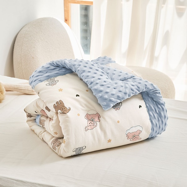 【DUYAN 竹漾】Heat Fi 兒童 精梳棉豆豆安撫被 冬被/ 120x150cm /  小羊夢境