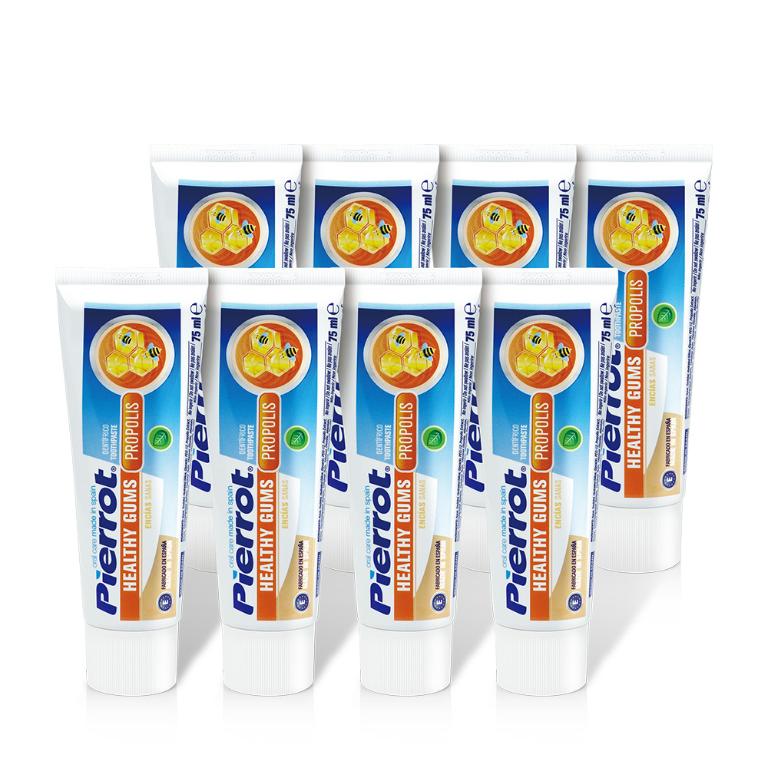 Pierrot立可樂 蜂膠護齦牙膏 75ml×8