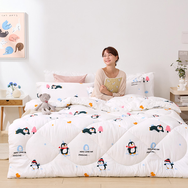 【DUYAN 竹漾】Heat/Fi 可水洗羽絲絨被 / 企鵝日常 台灣製