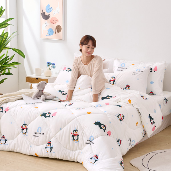 【DUYAN 竹漾】Heat/Fi 可水洗羽絲絨被 / 企鵝日常 台灣製